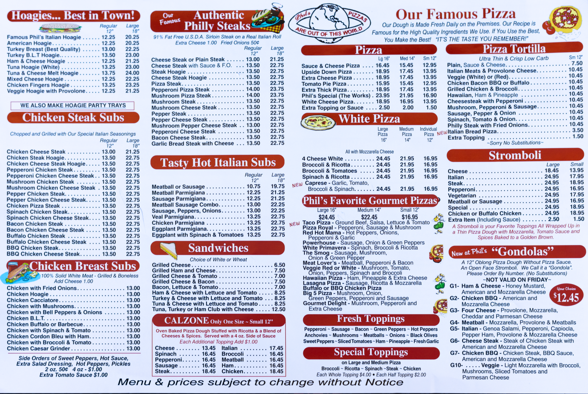 Take-Out Menu